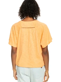 Roxy T-Shirts & Tops*Time On My Side - Top Met Korte Mouwen Voor Dames Mock Orange