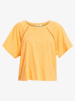 Roxy T-Shirts & Tops*Time On My Side - Top Met Korte Mouwen Voor Dames Mock Orange
