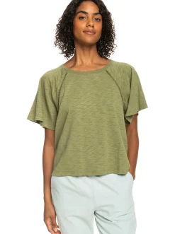 Roxy T-Shirts & Tops*Time On My Side - Top Met Korte Mouwen Voor Dames Loden Green