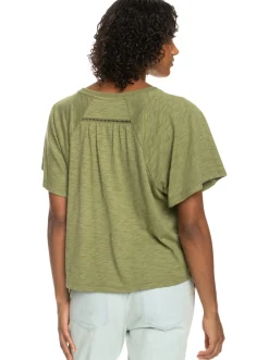 Roxy T-Shirts & Tops*Time On My Side - Top Met Korte Mouwen Voor Dames Loden Green
