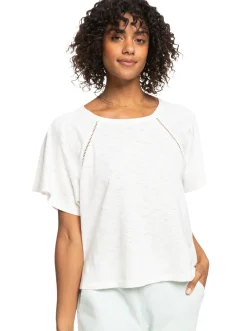Roxy T-Shirts & Tops*Time On My Side - Top Met Korte Mouwen Voor Dames Snow White
