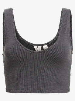 Roxy T-Shirts & Tops*Time To Move - Ribgebreide Strappy Top Voor Dames Anthracite