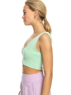 Roxy T-Shirts & Tops*Time To Move - Ribgebreide Strappy Top Voor Dames Absinthe Green