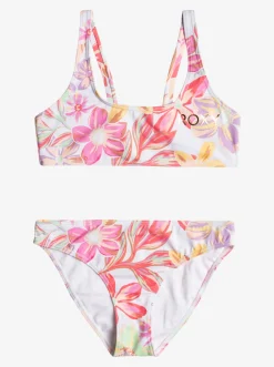 Roxy Swim*Tropical Time - Bralette Bikiniset Voor Meisjes 7-16 Bright White Bayside Blooms