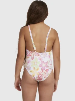 Roxy Swim*Tropical Time - Eendelig Badpak Voor Meisjes 7-16 Bright White Bayside Blooms