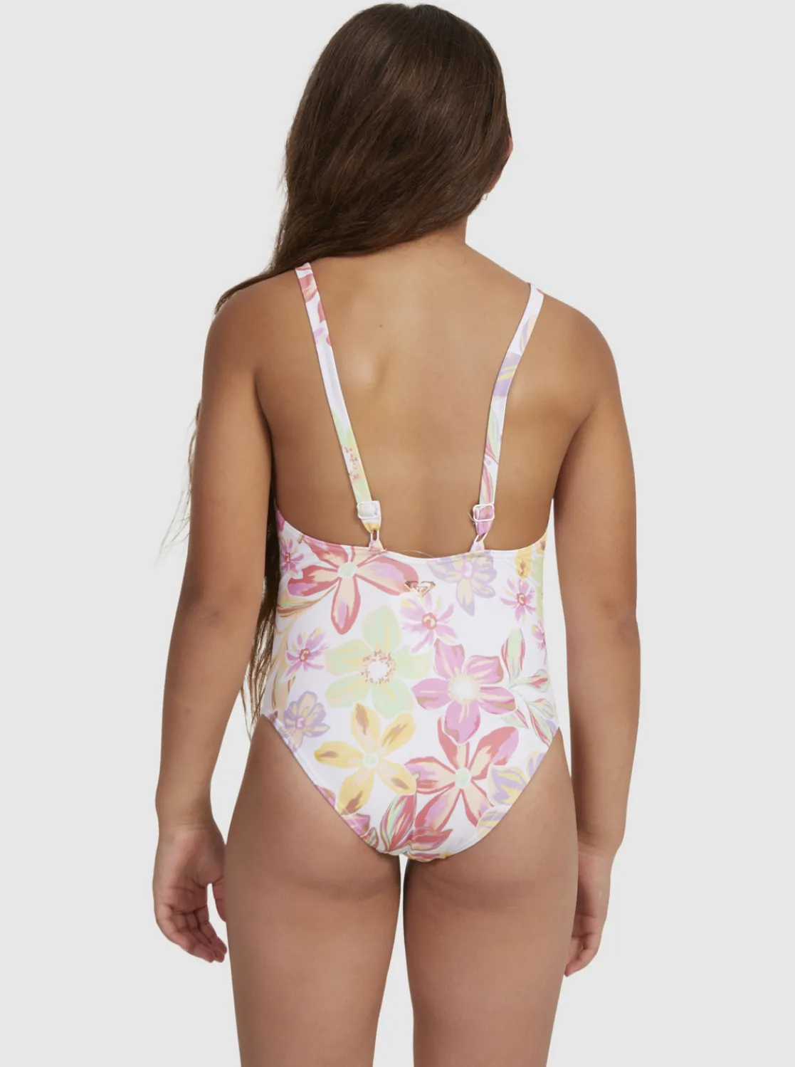 Roxy Swim*Tropical Time - Eendelig Badpak Voor Meisjes 7-16 Bright White Bayside Blooms