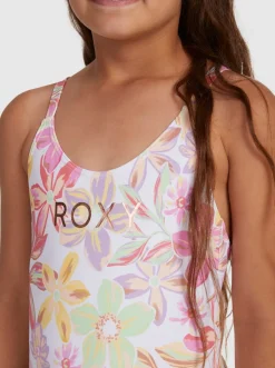 Roxy Swim*Tropical Time - Eendelig Badpak Voor Meisjes 7-16 Bright White Bayside Blooms