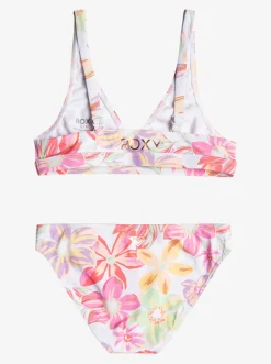 Roxy Swim*Tropical Time - Langere Bikiniset Voor Meisjes 7-16 Bright White Bayside Blooms