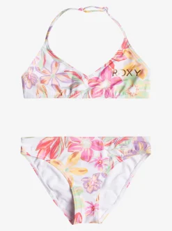 Roxy Swim*Tropical Time - Triangel Bikiniset Voor Meisjes 7-16 Bright White Bayside Blooms