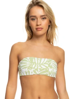 Roxy Bikini Tops*Tropics Hype - Bandeau Bikini Top For Women Ambroisia Swirl Swim