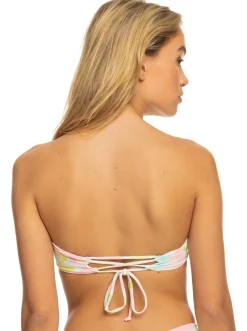 Roxy Bikini Tops*Tropics Hype - Bandeau Bikini Top For Women Ambroisia Swirl Swim