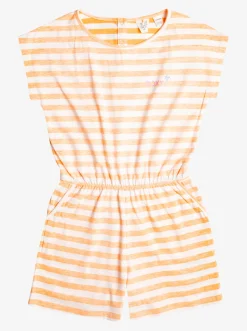 Roxy Jurken*Turn Up The Sun - Playsuit Voor Meisjes 4-16 Mock Orange Line Up Horizontal
