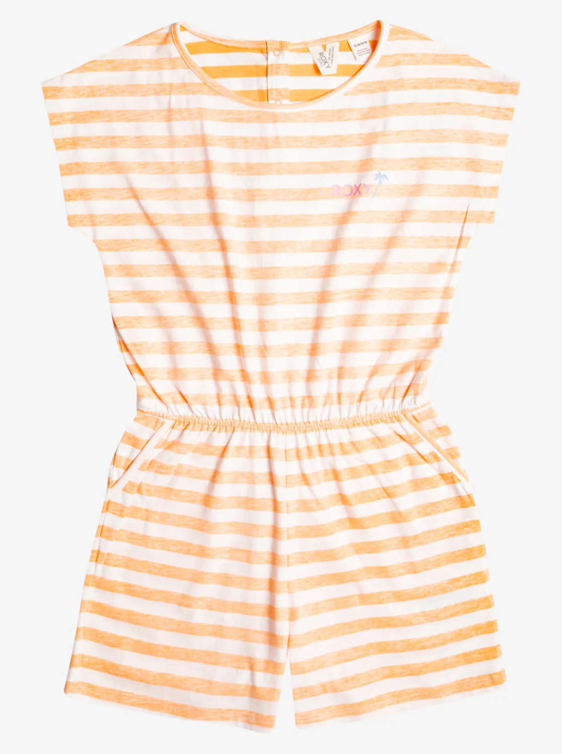 Roxy Jurken*Turn Up The Sun - Playsuit Voor Meisjes 4-16 Mock Orange Line Up Horizontal