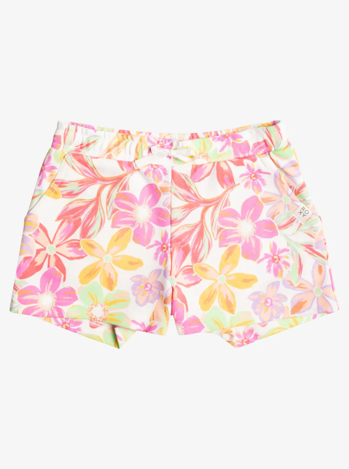 Roxy Jeans & Broeken*Twenty Five Miles - Short Van Joggingstof Voor Meisjes 4-16 Snow White Bayside Blooms