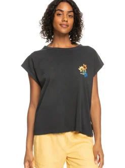 Roxy T-Shirts & Tops*Unite The Wave - Boxy T-Shirt Voor Dames Anthracite