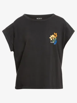 Roxy T-Shirts & Tops*Unite The Wave - Boxy T-Shirt Voor Dames Anthracite