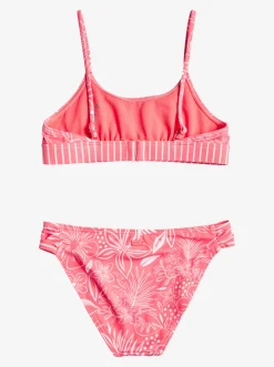 Roxy Swim*Vacay For Life - Bralette Bikiniset Voor Meisjes 7-16 Sunkissed Coral Tropical Tide