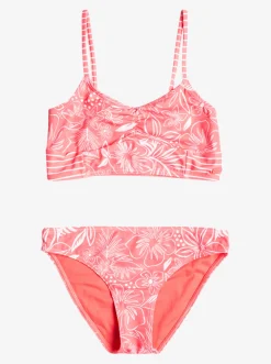 Roxy Swim*Vacay For Life - Crop Bikiniset Voor Meisjes 7-16 Sunkissed Coral Tropical Tide