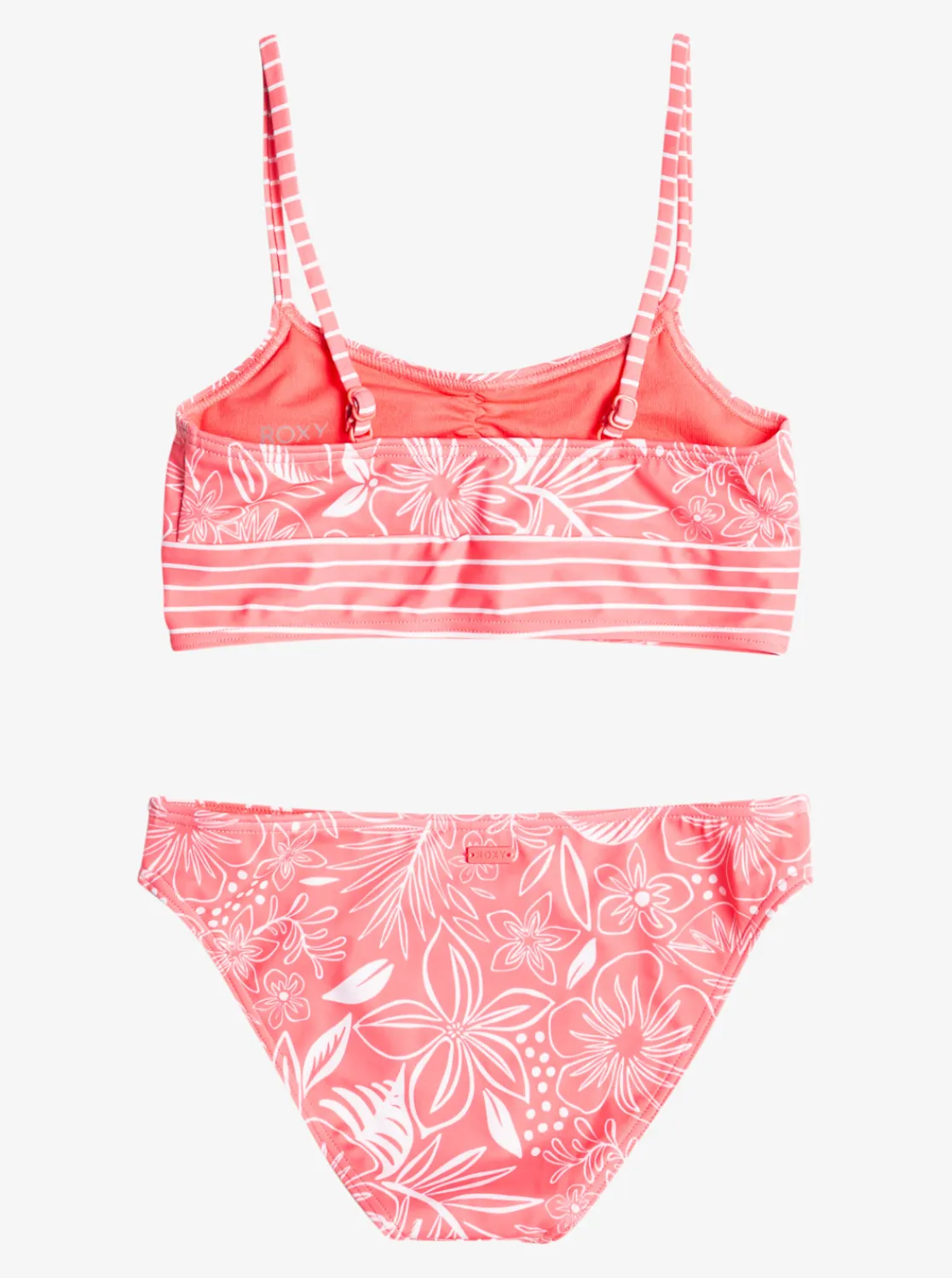 Roxy Swim*Vacay For Life - Crop Bikiniset Voor Meisjes 7-16 Sunkissed Coral Tropical Tide