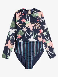 Roxy Surf*Vacay For Life - Eendelige Rashguard Met Lange Mouw Voor Meisjes 6-16 Mood Indigo Alma Swim