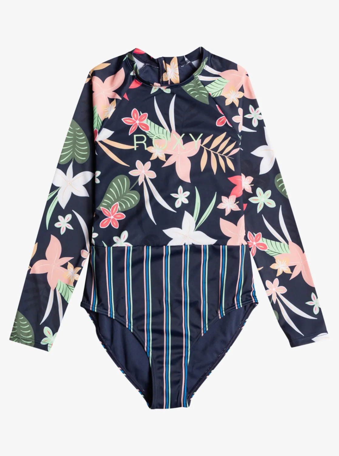 Roxy Surf*Vacay For Life - Eendelige Rashguard Met Lange Mouw Voor Meisjes 6-16 Mood Indigo Alma Swim