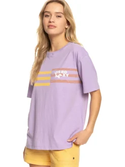 Roxy T-Shirts & Tops*Vibrations Beach - T-Shirt Voor Dames Purple Rose