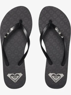 Roxy Slippers*Viva Glitz - Sandalen Voor Dames Black