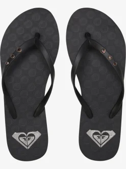 Roxy Slippers*Viva Glitz - Sandalen Voor Dames Black