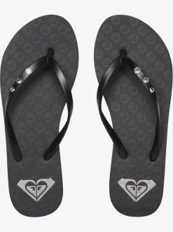 Roxy Slippers*Viva Glitz - Sandalen Voor Dames Black