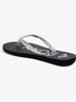 Roxy Schoenen*Viva Sparkle - Sandalen Voor Meisjes Black/Met Silver