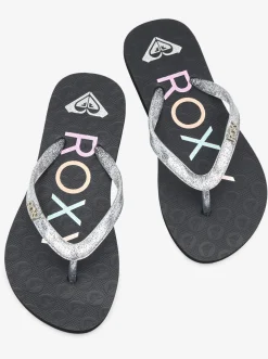 Roxy Schoenen*Viva Sparkle - Sandalen Voor Meisjes Black/Met Silver