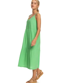 Roxy Jurken*Waiting Line - Halflange Jurk Voor Dames Absinthe Green