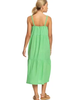 Roxy Jurken*Waiting Line - Halflange Jurk Voor Dames Absinthe Green