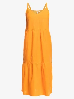 Roxy Jurken*Waiting Line - Halflange Jurk Voor Dames Mock Orange