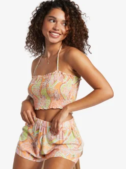 Roxy T-Shirts & Tops*Warm Waters - Bandeau Top For Women Mock Orange Roxy Delic