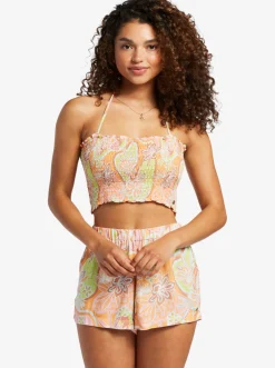 Roxy T-Shirts & Tops*Warm Waters - Bandeau Top For Women Mock Orange Roxy Delic