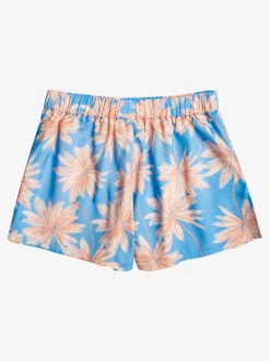 Roxy Swim*Waves Party - Short Voor Meisjes 6-16 Azure Blue Palm Island Rg