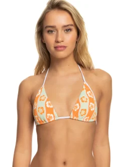 Roxy Bikini Tops*Wavy Babe - Tiki Tri Bikini Top For Women Ambroisia Wave Babe Small