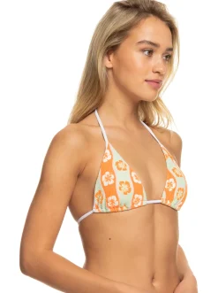 Roxy Bikini Tops*Wavy Babe - Tiki Tri Bikini Top For Women Ambroisia Wave Babe Small