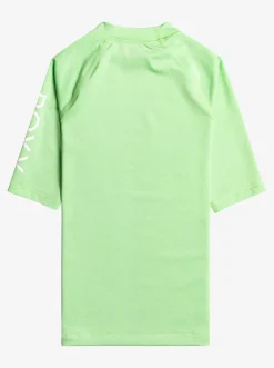 Roxy Surf*Wholehearted - Rash Vest Met Korte Mouw Voor Meisjes 8-16 Pistachio Green