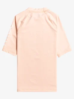 Roxy Surf*Wholehearted - Rash Vest Met Korte Mouw Voor Meisjes 8-16 Tropical Peach