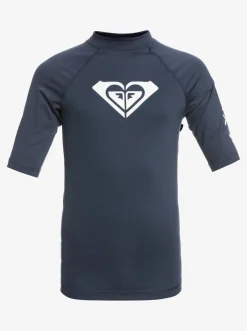 Roxy Surf*Wholehearted - Rash Vest Met Korte Mouw Voor Meisjes 8-16 Mood Indigo