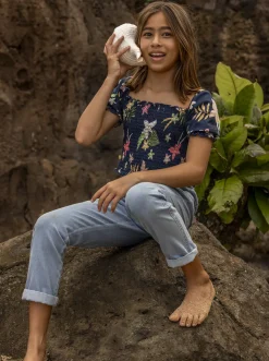 Roxy Jeans & Broeken*Yeah Bali Baby - Lichte Denim Broek Voor Meisjes 4-16 Light Blue