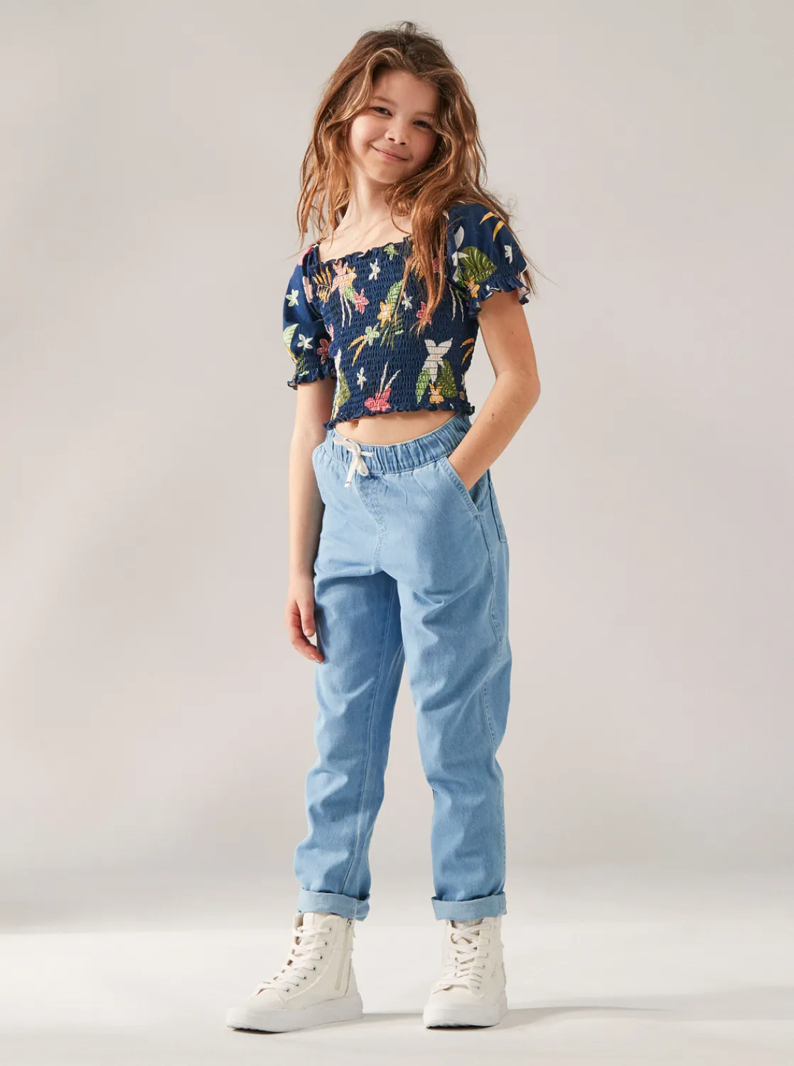 Roxy Jeans & Broeken*Yeah Bali Baby - Lichte Denim Broek Voor Meisjes 4-16 Light Blue