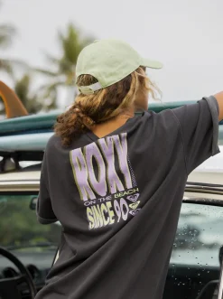 Roxy Jurken*You Rock My World - Oversized Sweaterjurk Voor Meisjes 10-16 Anthracite