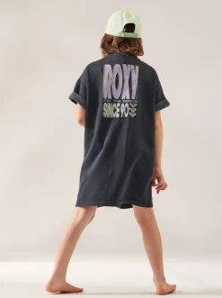 Roxy Jurken*You Rock My World - Oversized Sweaterjurk Voor Meisjes 10-16 Anthracite